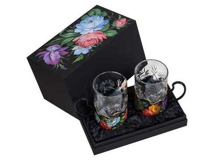 Set of 2 tea glass holders in a gift box SET02D25082023002