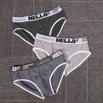 Набор из 3 мужских трусов-брифов в полоску (Размер: XXXL) (Цвет: разноцветный)