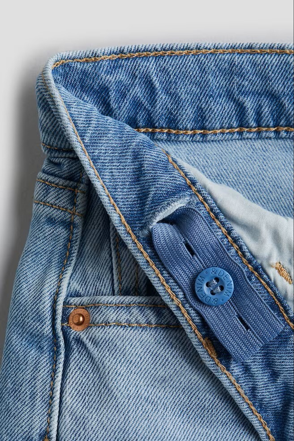 H&M Джинсы Wide Leg, голубой