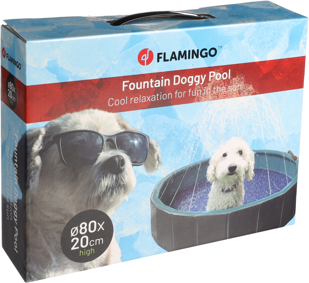 Бассейн с распылителем воды для животных, ф 80 см/ 20 см, Flamingo