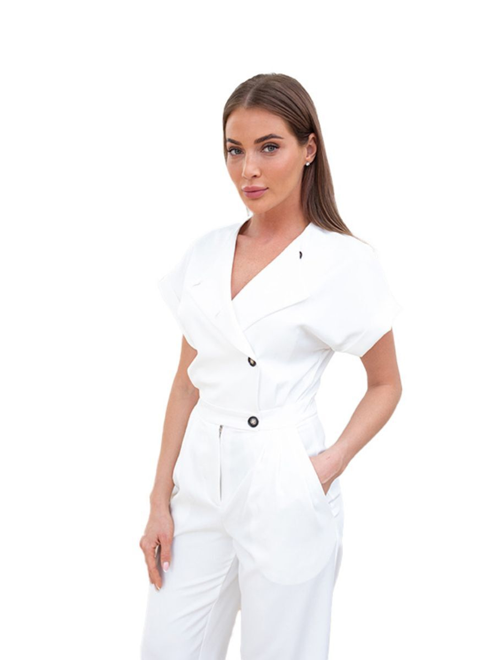 Комбинезон медицинский женский Dr. Nice DRN277 Beauty, черный, 46-48