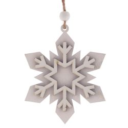 GAEM Украшение новогоднее "Снежинка", L8 W1 H10,5 см, 3в.