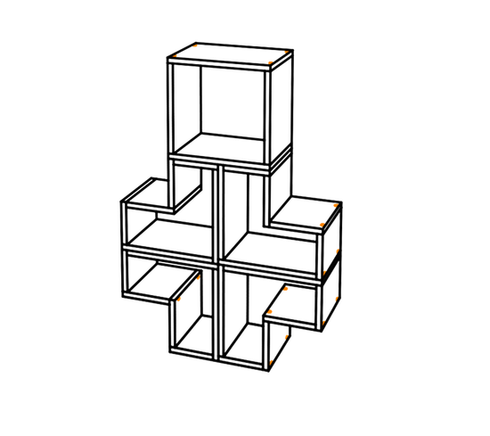 Смарт-1 (bts) Полка (Секция универсальная) крафт