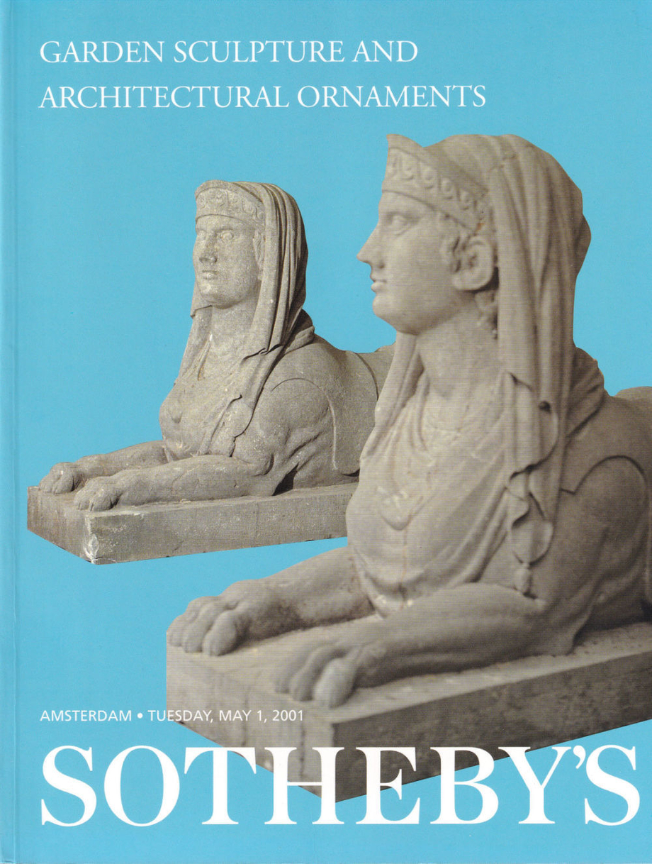 Каталог аукциона Sotheby's, Амстердам, Садовая скульптура и архитектурный орнамент от 1 мая 2001 года