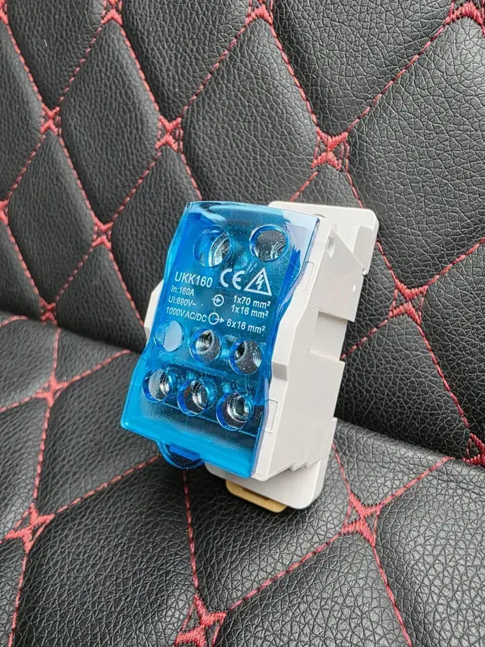 UKK160, 160A 690 - 1000В. Распределительный блок на дин-рейку (DIN), кросс-модуль.