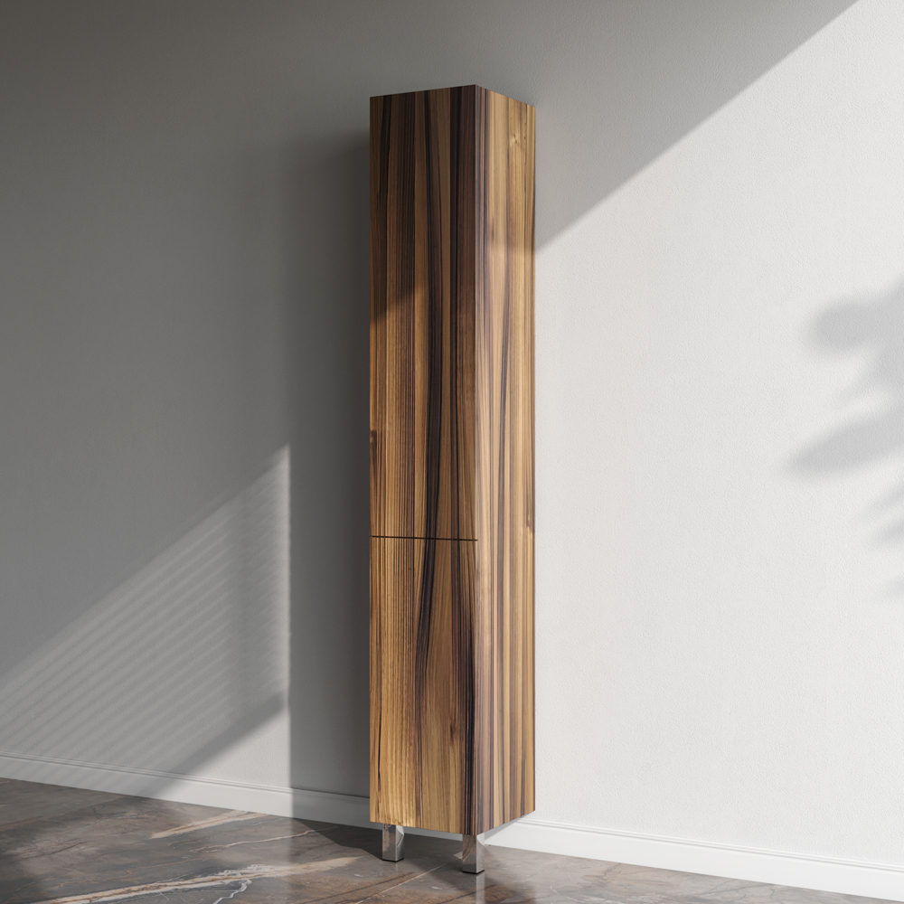 Шкаф-перал, напольный, левый, 30 см, двери, push-to-open, орех AM.PM Gem M90CSL0306HF