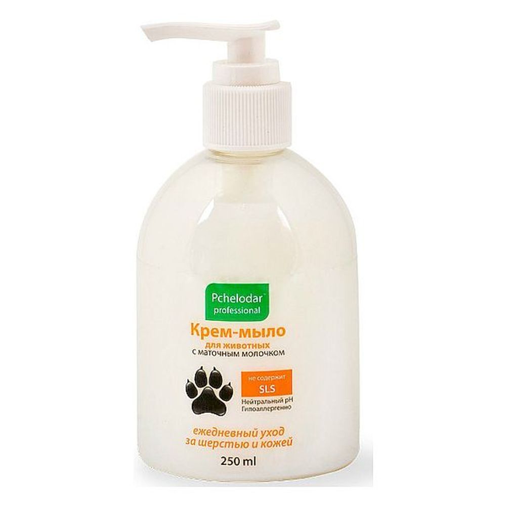 Крем-мыло для животных с маточным молочком 250мл ПЧЕЛОДАР Крем-мыло для животных с маточным молочком 250мл ПЧЕЛОДАР