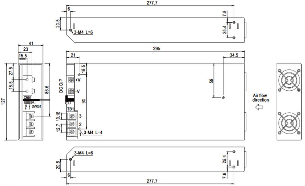 Преобразователь DC-DC модульный Mean Well SD-1000L-24