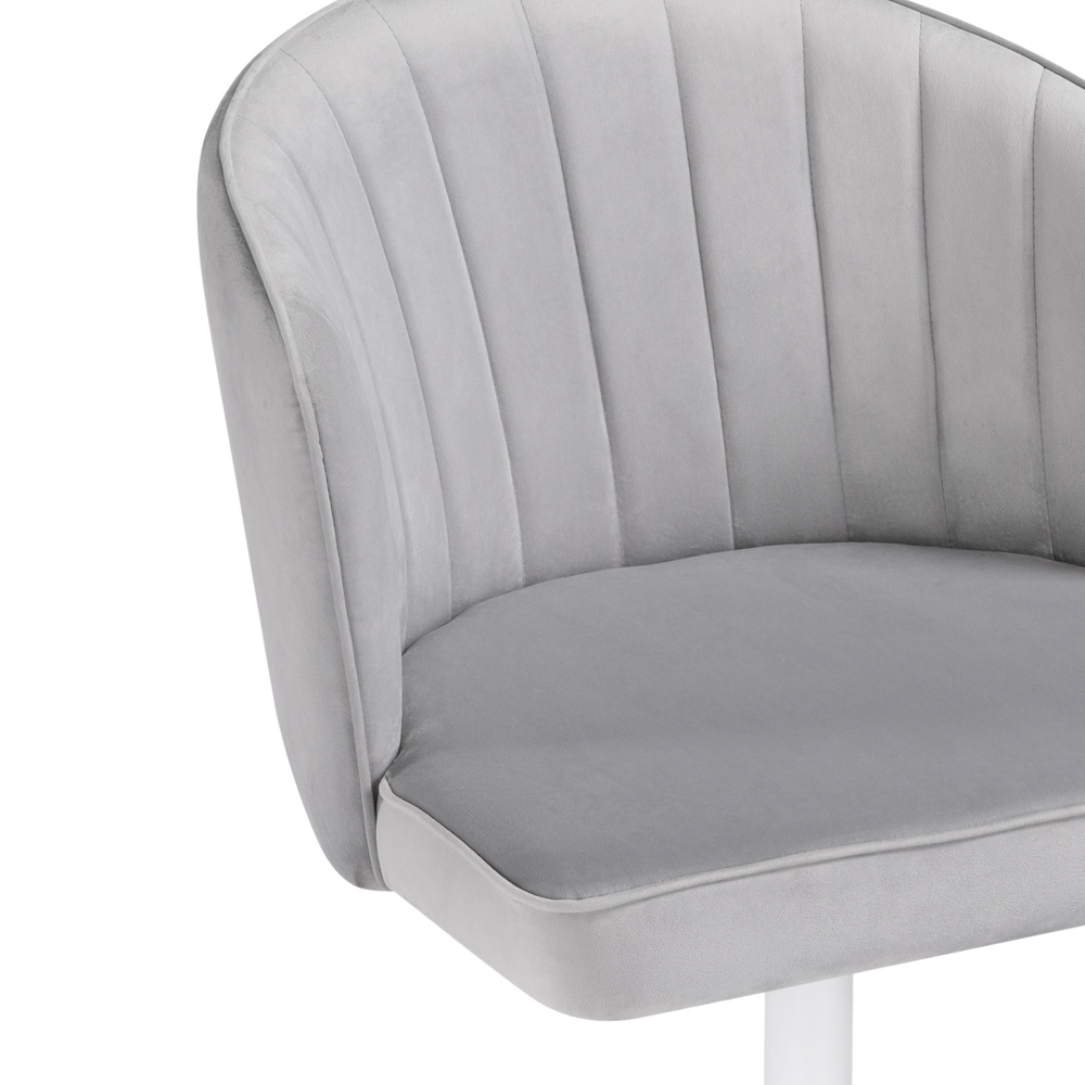 Офисное кресло Woodville Дэни светло-серый, белый, ножки белые