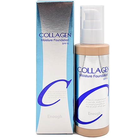 Крем для лица тональный увлажняющий 21тон Enough Collagen moisture foundation SPF15, 100мл