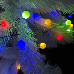 Гирлянда Кластер-Ягодки на зеленом проводе мультиколор 500см 200 ламп Luca Lighting