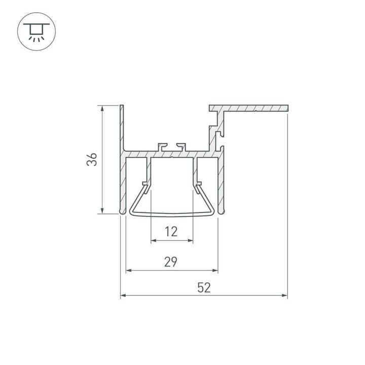 Профиль Arlight FOLED-CEIL-SIDE-2000 023864