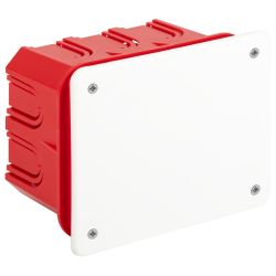 Распаячная коробка ЭРА KRT-120-92-70 скрытой установки красно-белая 120х92х70мм для твердых стен саморезы крышка IP20