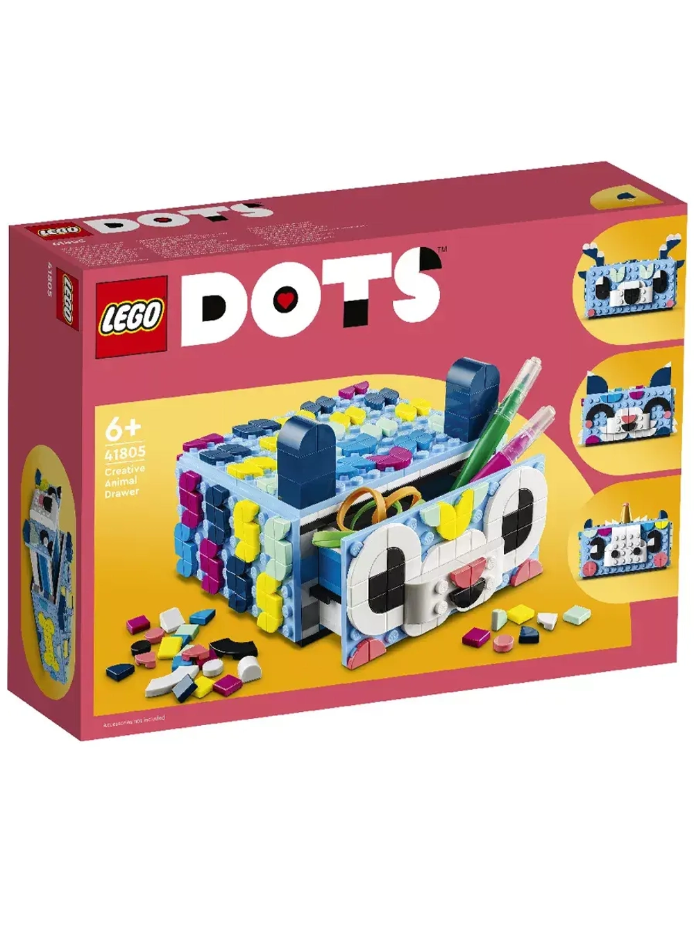 Лего Дотс 41805 Ящичек для творчества Животные Lego Dots
