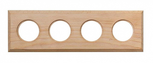 Рамка 4-х постовая для скрытого монтажа (дерево, Натурэль) BF4-640-10