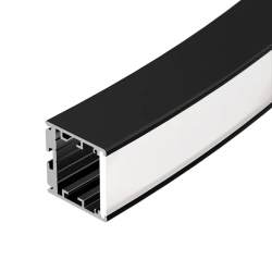 Профиль SL-ARC-3535-D1500-W90 BLACK (1180мм, дуга 1 из 4) (Arlight, Алюминий) 026599
