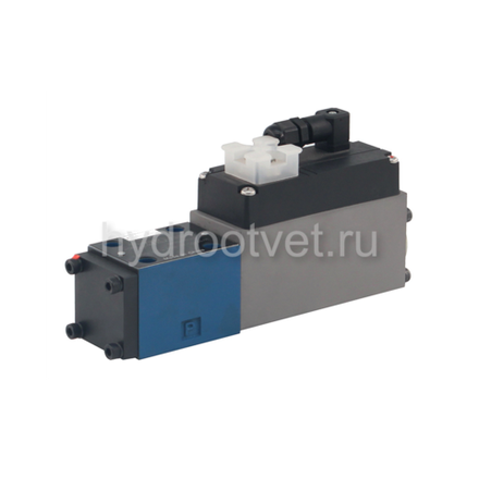 4WRPH6C3B25P–2X/G24Z4/M - Сервораспределитель Ду6 с обратной связью по положению золотника без усилителя, номинальный расход 25 л/мин, характеристика P - прогрессивная, схема C3