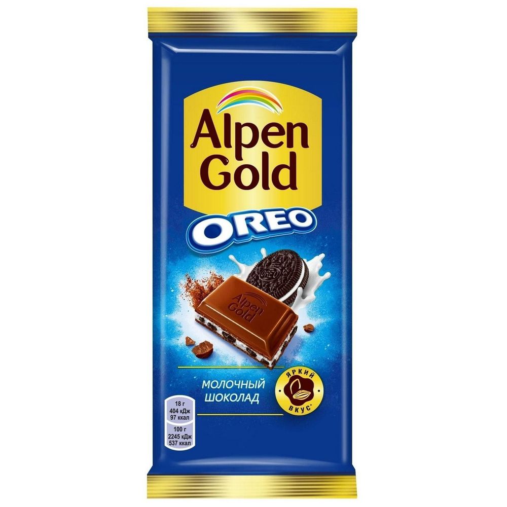 Шоколад "Alpen Gold" орео молочный 90г
