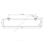 Полка подвесная закаленное стекло IOM хром Ideal Standard A9125AA