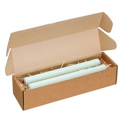 Набор из двух свечей мятного цвета из коллекции Edge, 24,5 см