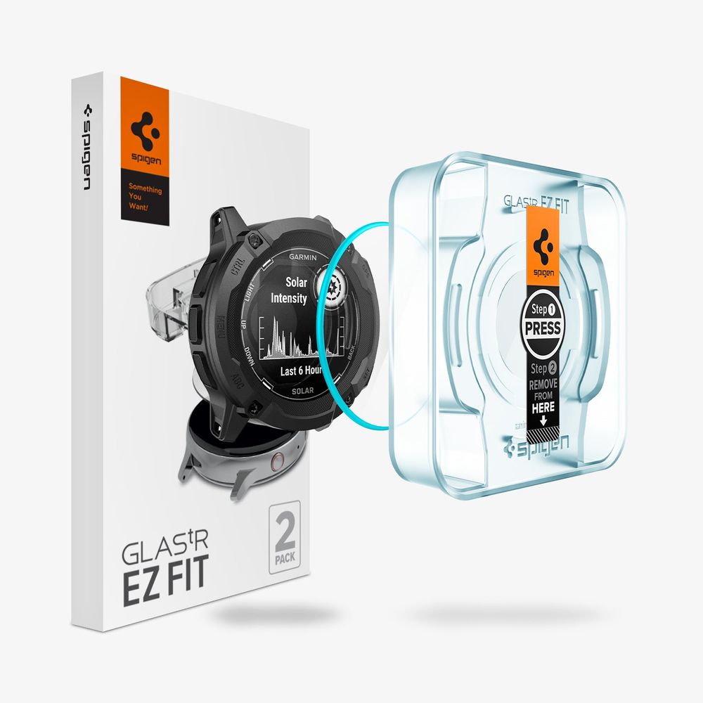 Стекло Spigen GLAS.TR ”EZ FIT” 2-PACK GARMIN INSTINCT 2X SOLAR CLEAR