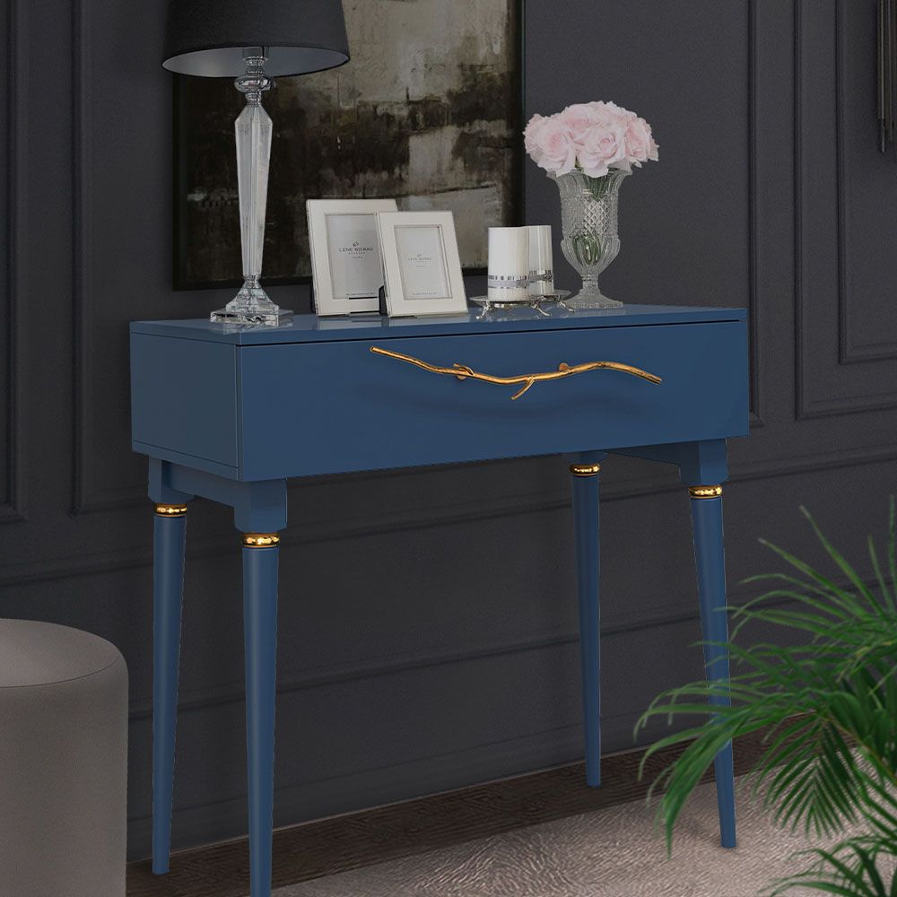 Консоль Арт Колор matte Классик Голд Королевский синий матовый