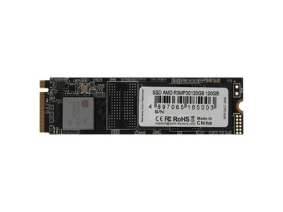 SSD накопитель AMD Radeon R3 120ГБ, M.2 2280, PCIe 3.0 x4, NVMe [R3MP30120G8]