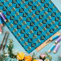 Ткань премиум таффета пиксельная мозаика