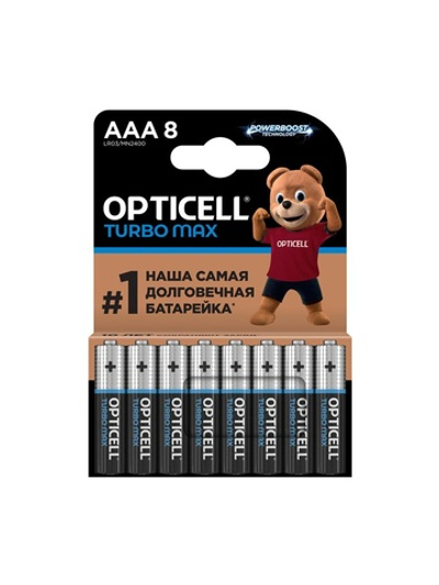 Элемент питания алкалиновый AAA/LR03 (блист. 8шт) Turbo Max Opticell 6053008