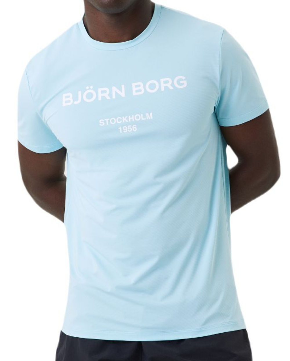 Футболка мужская теннисная Björn Borg Print T-Shirt - crystal blue