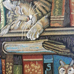 Декоративный гобеленовый чехол для интерьерной подушки Библиотекарь 47*47