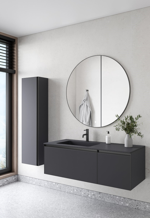 Armadi Art Комплект QUATRO 120 тумба+раковина моноблок ANTRACITE