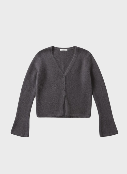 Пушистый кардиган из шерсти