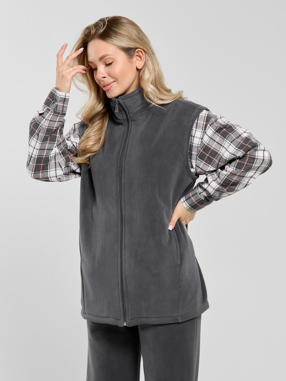 Толстовка (жилетка) Блик-3 Виотекс ГРАФИТОВЫЙ