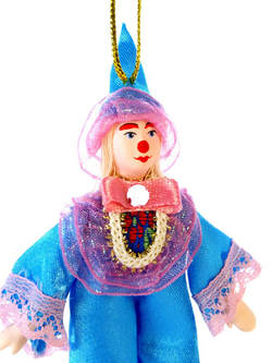 Кукла-подвеска сувенирная Клоун в панамке.