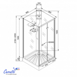 Душевая кабина Ceruttispa БЕЛЛА (BELLA) 90BF (90x90x215-225)