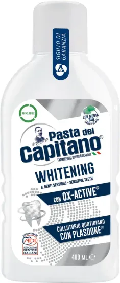 Pasta del Capitano Ополаскиватель для полости рта Whitening with OX-Active / Отбеливающий с активным кислородом 400 мл