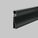 Алюминиевый профиль Maytoni плинтус 80×18 (Черный, 2 м), ALM-8018-B-2M