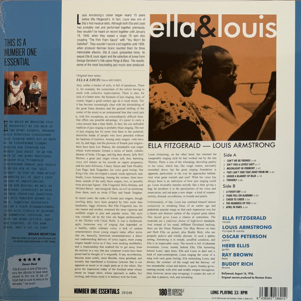 Ella Fitzgerald And Louis Armstrong ‎– Ella & Louis (Европа 2026г.) Т