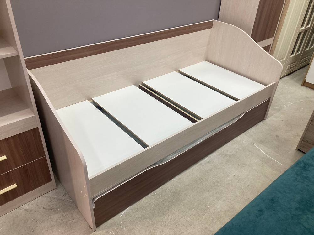 Кровать Паскаль с ящиками дуб атланта/ясень шимо