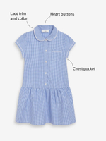 Платье школьное для девочки Next 771-905, Белый, Голубой