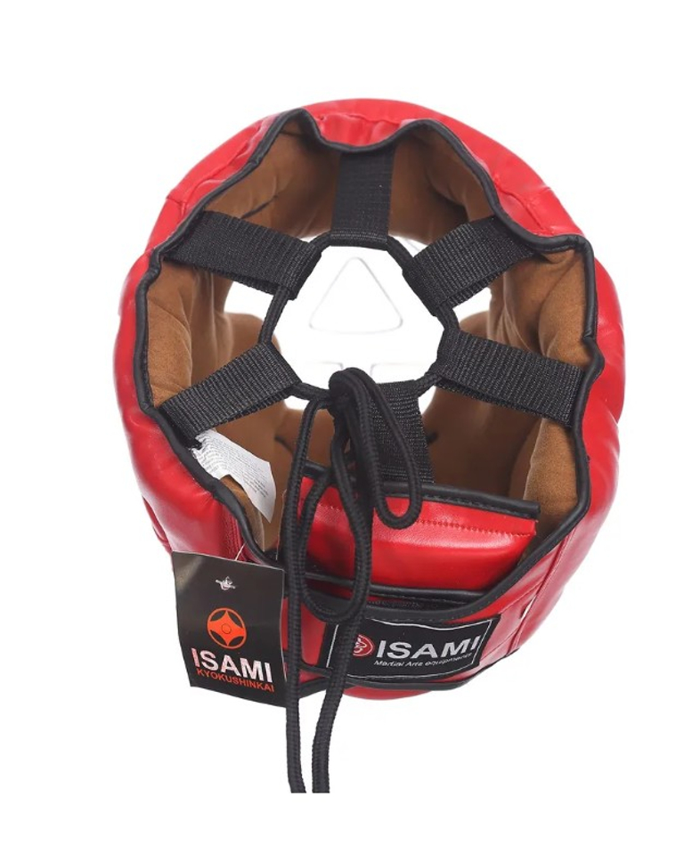 Шлем для единоборств с пластиковой маской ISA  красный