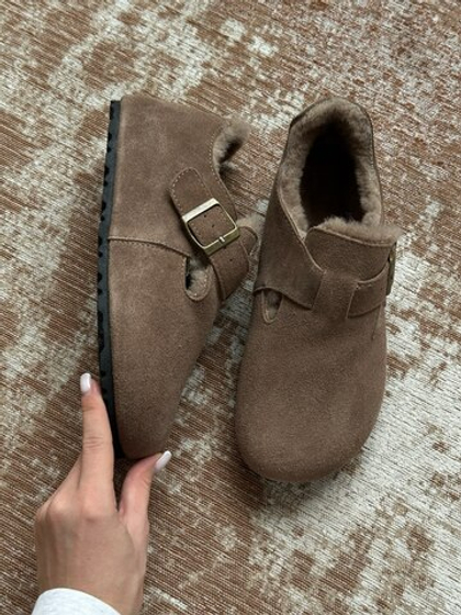 Биркенштоки из натуральной замши