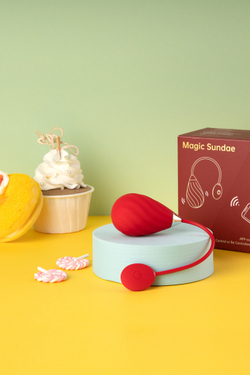 Виброяйцо Magic Motion Sundae красное