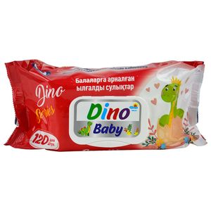 Салфетки влажные Dino Baby детские 120 шт/упак 16 упак/кор