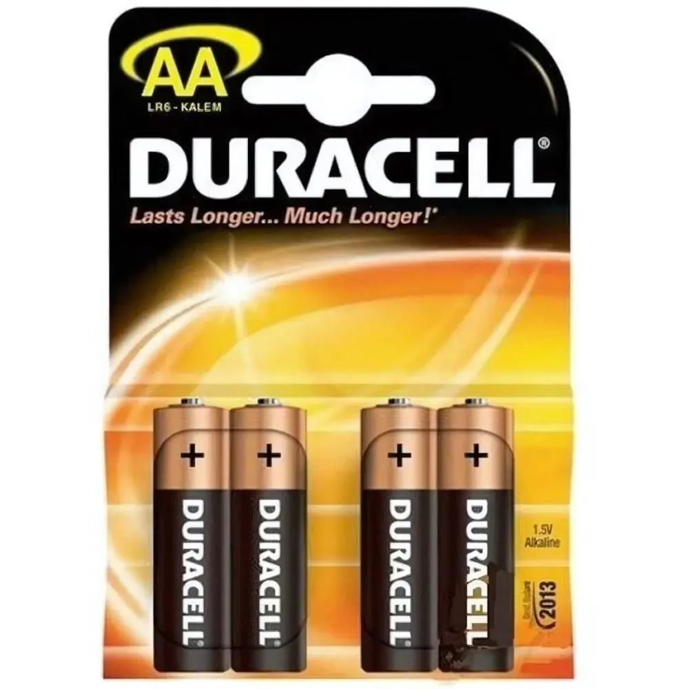 Батарейки алкалиновые Duracell Basic LR06, тип АА (блистер, 4 шт)(12/48)