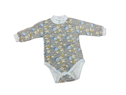 Боди с длинным рукавом на кнопках из футера (100% хлопок с начесом) на рост 74 см