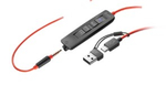 Наушники Poly Blackwire 3325 Stereo MS USB-C +3.5mm Plug +USB-C/A Adapter (8X222AA)
