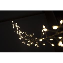 Светодиодная новогодняя гирлянда ЭРА ЕNIG - 100M нить Мишура 3 м теплый белый 150 microLED 220 V | Гирлянды