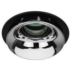 Встраиваемый светильник декоративный ЭРА KL103 BK/CH MR16 GU5.3 черный хром